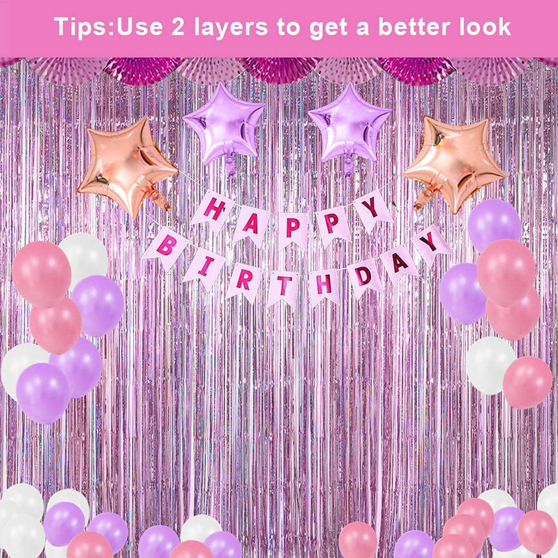 Zelta folijas aizkaru bārkstis rozā fona ballītei Back Drop Photo Booth kāzu izlaidumiem dzimšanas dienas Ziemassvētku pasākums