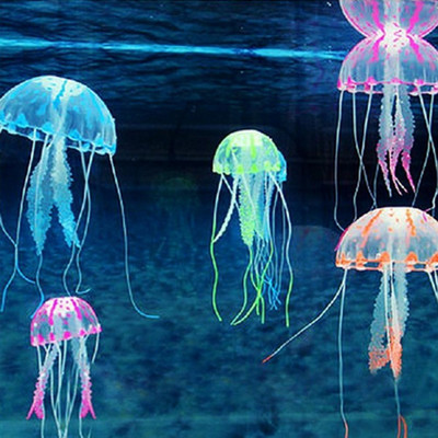 Mesterséges úszás ragyogó hatás Medúza akvárium dekoráció akvárium víz alatti élő növény világító dísz vízi táj