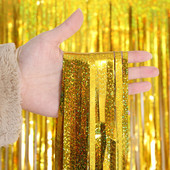 Gimtadienio dekoracijos 1–4 m folijos blizgučio užuolaidos Gimtadienio fonas Užuolaidos Merginos Vestuvės Mergvakario fonas Photozon