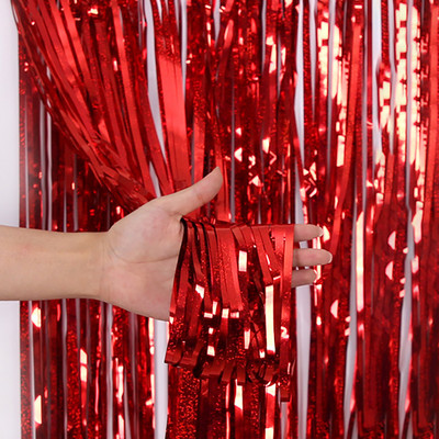 Gimtadienio dekoracijos 1–4 m folijos blizgučio užuolaidos Gimtadienio fonas Užuolaidos Merginos Vestuvės Mergvakario fonas Photozon