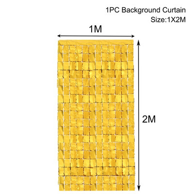 Születésnapi parti dekorációk Háttér Függönyök Csillogó fekete arany talmi rojtos fólia függöny háttér esküvői felnőttek évfordulója