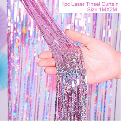 Születésnapi parti dekorációk Háttér Függönyök Csillogó fekete arany talmi rojtos fólia függöny háttér esküvői felnőttek évfordulója