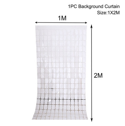 Születésnapi parti dekorációk Háttér Függönyök Csillogó fekete arany talmi rojtos fólia függöny háttér esküvői felnőttek évfordulója