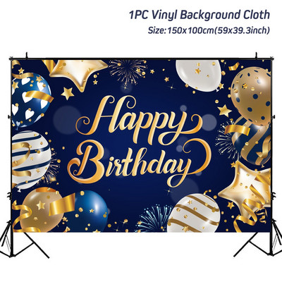 Auksinio blizgučio su gimtadienio vakarėlio fonas nuotraukai Juodas su gimtadieniu suaugusiems vakarėlio dekoravimo reikmenys „pasidaryk pats“ fonai