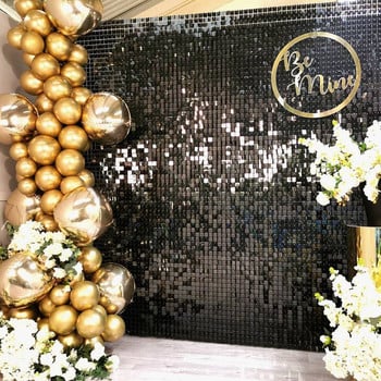 2M Рожден Ден Декорация Фон Завеса Пайети Сватбен Декор Фон Baby Shower Glitter Backdrop Възрастен Юбилей