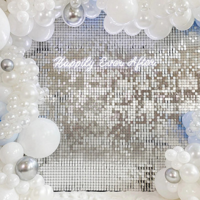Κουρτίνα φόντου πάρτι 2m σκηνικό με παγιέτες για γενέθλια διακόσμηση γάμου Baby shower πούλιες τοίχου με γκλίτερ σκηνικό αλουμινόχαρτο κουρτίνα γιρλάντα