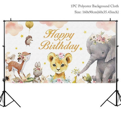 Jungle Animals Backdrop Jungle Wild One Safari Birthday Party Decorations Baby Shower Boy 1st Birthday Background photozone