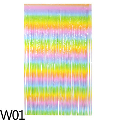 Perdele de fundal pentru petrecerea burlacilor de 2M Curcubeu beteala cu franjuri Perdele din folie de naștere Decor pentru petrecerea de nuntă Decor de aniversare