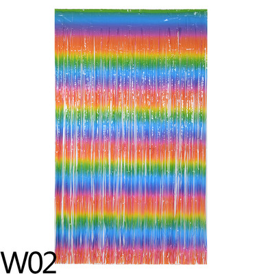 Perdele de fundal pentru petrecerea burlacilor de 2M Curcubeu beteala cu franjuri Perdele din folie de naștere Decor pentru petrecerea de nuntă Decor de aniversare