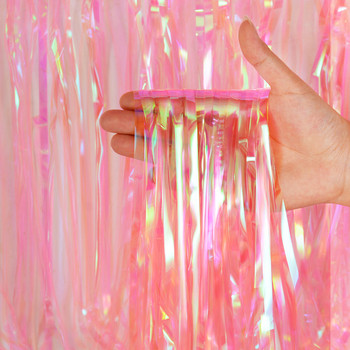 Φονικό Τετράγωνες κουρτίνες Bachelorette Party Glitter Tinsel Fringe Baby Shower Διακόσμηση γενεθλίων για την επέτειο γάμου