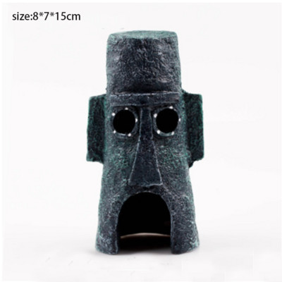 Ornamente de decorare pentru acvariu din rășină Semn de avertizare rechin artificial Accesorii pentru amenajare peisagistică pentru fundal de acvariu pentru acvariu