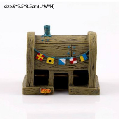 Ornamente de decorare pentru acvariu din rășină Semn de avertizare rechin artificial Accesorii pentru amenajare peisagistică pentru fundal de acvariu pentru acvariu