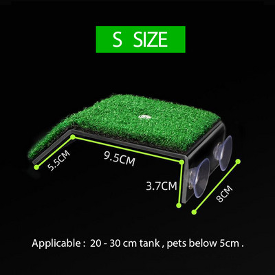 Akvārija bruņurupuču peldēšanas platforma, simulēta zāliena bruņurupuča kāpnes, kāpšana zivju tvertnē, mazo rāpuļu peldošās salas dekorēšana