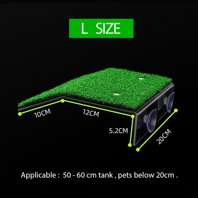 Akvārija bruņurupuču peldēšanas platforma, simulēta zāliena bruņurupuča kāpnes, kāpšana zivju tvertnē, mazo rāpuļu peldošās salas dekorēšana