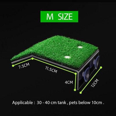 Akvārija bruņurupuču peldēšanas platforma, simulēta zāliena bruņurupuča kāpnes, kāpšana zivju tvertnē, mazo rāpuļu peldošās salas dekorēšana