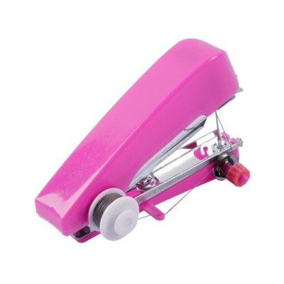 Piros mini varrógépek kézimunka Akkus kézi ruhák Hasznos hordozható varrógépek Kézimunka Eszközök Tartozékok