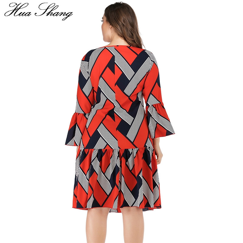 Rochie ocazională de dimensiuni plus pentru femei, vară 2022, cu mâneci lungi, în carouri, cu imprimeu în dungi, rochie midi în mozaic, tunică cu volane Rochii de plajă