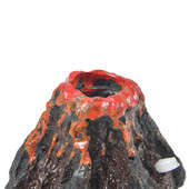 Acvariu în formă de vulcan Decor rezervor de pește Pompă de oxigen Set de acvariu cu bule de aer Decorare pentru peisaje de acvariu