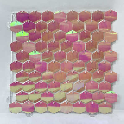 1 buc Panou de perete cu paiete strălucitoare fundal albastru roz eveniment petrecere aniversare nunta spectacol decorațiuni hexagonale cu sclipici panouri de vânt