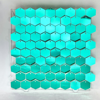 1 buc Panou de perete cu paiete strălucitoare fundal albastru roz eveniment petrecere aniversare nunta spectacol decorațiuni hexagonale cu sclipici panouri de vânt