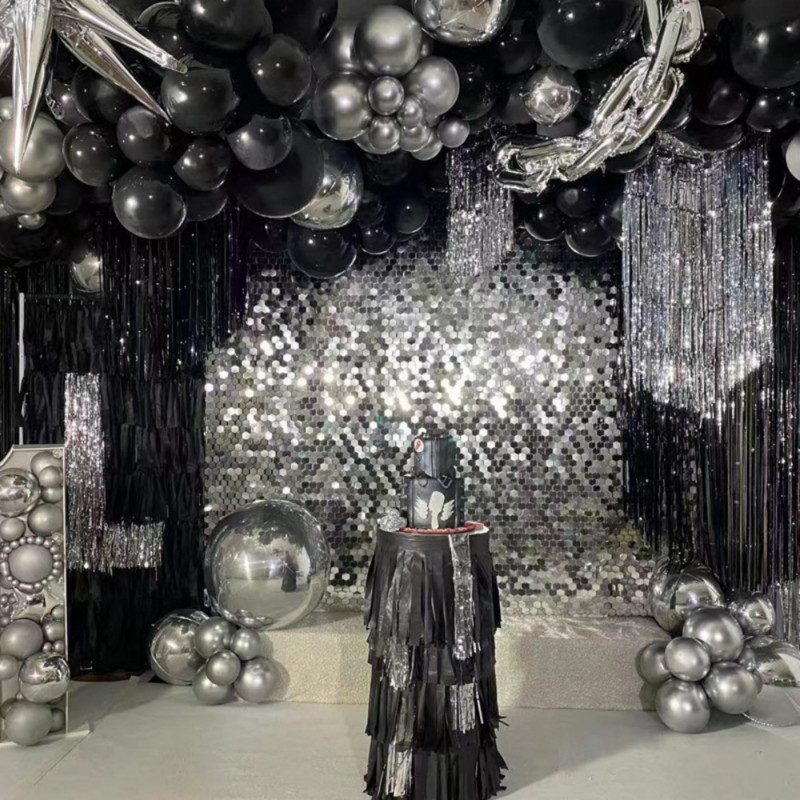 1 buc Panou de perete cu paiete strălucitoare fundal albastru roz eveniment petrecere aniversare nunta spectacol decorațiuni hexagonale cu sclipici panouri de vânt