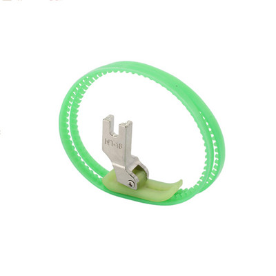 NT-18 rullīšu spiedpeda T350 divpusēja rullīša plakana automašīnas plastmasas gredzena piespiedēja pēda pa kreisi-labā vienpusēja ādas spiedpēda