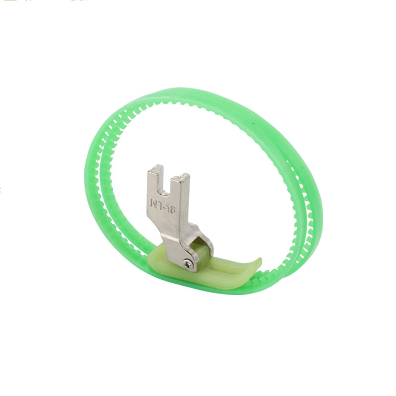 NT-18 rullīšu spiedpeda T350 divpusēja rullīša plakana automašīnas plastmasas gredzena piespiedēja pēda pa kreisi-labā vienpusēja ādas spiedpēda