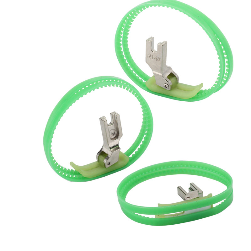 NT-18 rullīšu spiedpeda T350 divpusēja rullīša plakana automašīnas plastmasas gredzena piespiedēja pēda pa kreisi-labā vienpusēja ādas spiedpēda