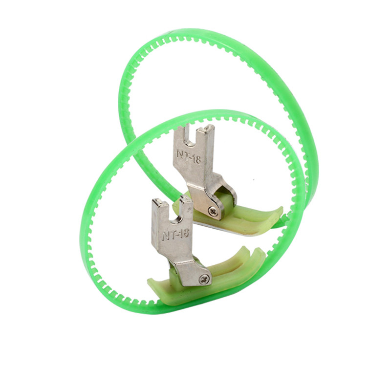 NT-18 rullīšu spiedpeda T350 divpusēja rullīša plakana automašīnas plastmasas gredzena piespiedēja pēda pa kreisi-labā vienpusēja ādas spiedpēda