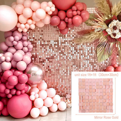 Dzimšanas dienas ballīte Fons Mirdzoši Mirdzoši Kvadrātveida fliteru paneļi Sienas Kāzas Dzimšanas dienas dekors Bērnu duša Ziemassvētku dekors