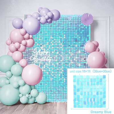 Dzimšanas dienas ballīte Fons Mirdzoši Mirdzoši Kvadrātveida fliteru paneļi Sienas Kāzas Dzimšanas dienas dekors Bērnu duša Ziemassvētku dekors