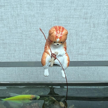 Ενυδρείο Διακόσμηση Δεξαμενής Ψαριών Εξωραϊσμός Ζωηρό Σχήμα Έξοχο καρτούν Στολίδι για γάτα ψαρέματος Οικιακή προμήθεια