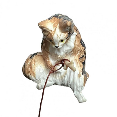 Akvárium dekoráció akvárium tereprendezés élénk forma, gyönyörű rajzfilm horgászmacskadísz háztartási kellék