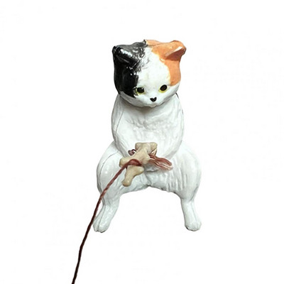 Akvárium dekoráció akvárium tereprendezés élénk forma, gyönyörű rajzfilm horgászmacskadísz háztartási kellék