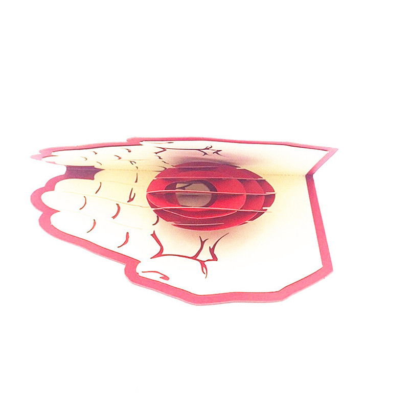 Mīlestība rokās Romantiskas 3D uznirstošas kartītes Valentīna dienas jubilejas ar lāzeru izgrieztas kāzu ielūgumu apsveikuma kartītes ar aploksni