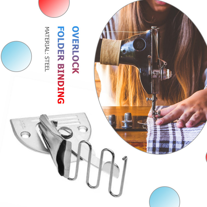 Overlock mappa zártvarró géphez Fém Hemmer Bias Binder Rozsdamentes varrástartozékok Hemmer Right Angle Bias Binder