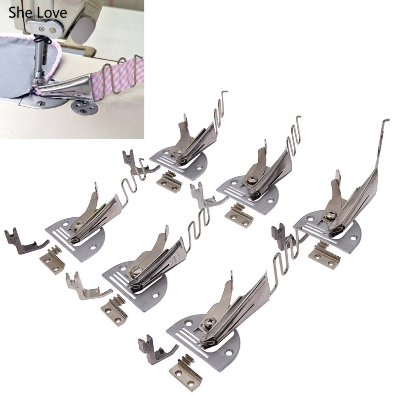 Overlock mappa zártvarró géphez Fém Hemmer Bias Binder Rozsdamentes varrástartozékok Hemmer Right Angle Bias Binder