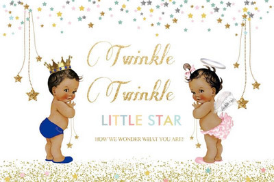 1db Újszülött Nemek Felfedő buli fiú vagy lány fotóhívás babazuhany háttér fotózáshoz Háttér dekor fotóstúdió kellékek