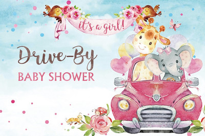 1db Újszülött Nemek Felfedő buli fiú vagy lány fotóhívás babazuhany háttér fotózáshoz Háttér dekor fotóstúdió kellékek