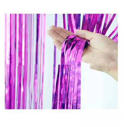 1 pakelis 1mx2m vakarėlio fono užuolaidos vaivorykštės lazerinės lietaus folijos kutais aukso viela skaidrios užuolaidos vestuvių gimtadienio vakarėlis