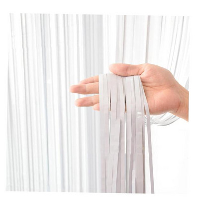 1 pakelis 1mx2m vakarėlio fono užuolaidos vaivorykštės lazerinės lietaus folijos kutais aukso viela skaidrios užuolaidos vestuvių gimtadienio vakarėlis