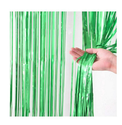 1 pakelis 1mx2m vakarėlio fono užuolaidos vaivorykštės lazerinės lietaus folijos kutais aukso viela skaidrios užuolaidos vestuvių gimtadienio vakarėlis