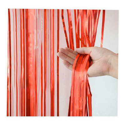 1 pakelis 1mx2m vakarėlio fono užuolaidos vaivorykštės lazerinės lietaus folijos kutais aukso viela skaidrios užuolaidos vestuvių gimtadienio vakarėlis