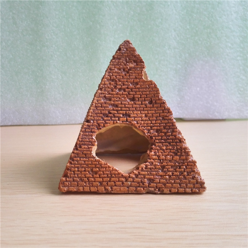 1 gab Zivju un garneļu jaukšanas mājas simulācija Ēģiptes piramīdas sveķu amatniecība akvārijs ainava akvārija dekorēšana garneļu māja