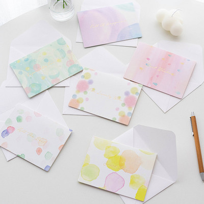 6 db/szett Ünnepi üdvözlőlap borítékokkal és matricákkal Születésnapi esküvői ünnepi parti meghívókártyák Üzenet áldás kártya