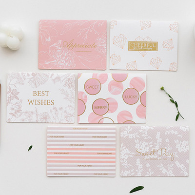 6 db/szett Ünnepi üdvözlőlap borítékokkal és matricákkal Születésnapi esküvői ünnepi parti meghívókártyák Üzenet áldás kártya