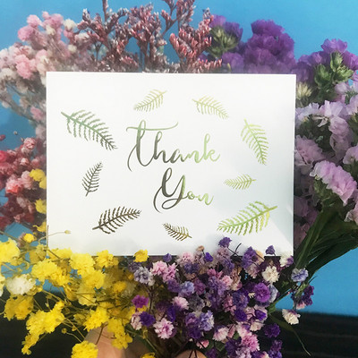 1 vnt. paauksuotas baltas sveikinimo atvirukas, atvirukas padėka, palikite pranešimą Popieriniai atvirukai Vestuvių vakarėlis Meilės tortas Gėlės Dovana vestuvėms