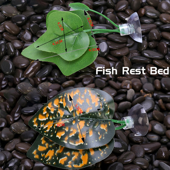 1бр аквариум изкуствени листа риба почивка легло декор аквариум декорация плаващо легло листа хамак FightingPerch Betta Spawning