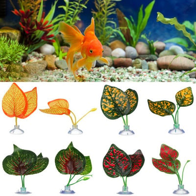 Kunstlikud Betta Leaf Akvaariumi taimed Simulatsioon Mäng Puhke dekoratiivtaimed Betta Fish Play Relax Fish Akvaariumi kaunistus