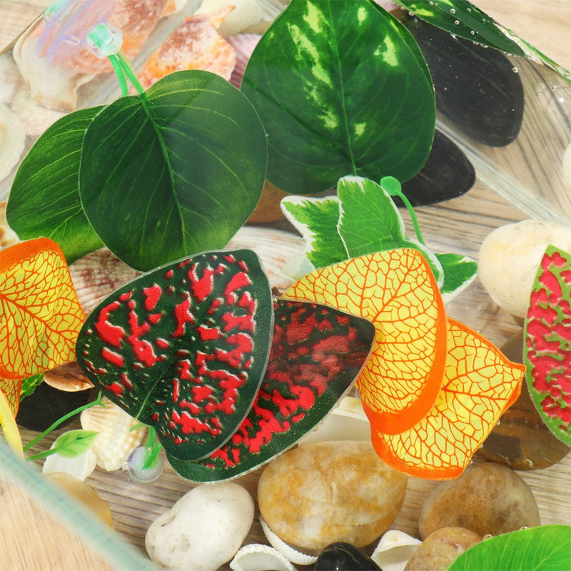 Mākslīgo betta lapu zivju tvertņu augi, simulācijas, rotaļu atpūta, dekoratīvie augi Betta zivju rotaļlieta Relaksējoša zivju akvārija dekorēšana